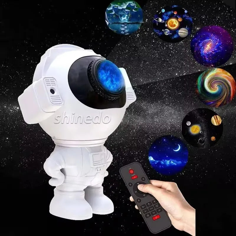 Galaxy Star Projector Starry Sky Night Light Astronaut Lamp Home Room Decor Decoration