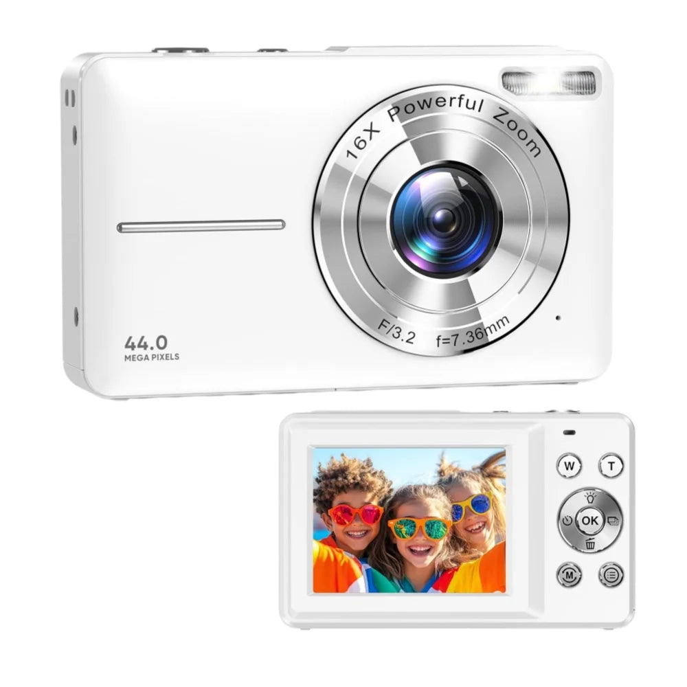 Digital Camera HD 1080P for Teens Anti Shake Point Shoot Cameras Portable 16X Zoom