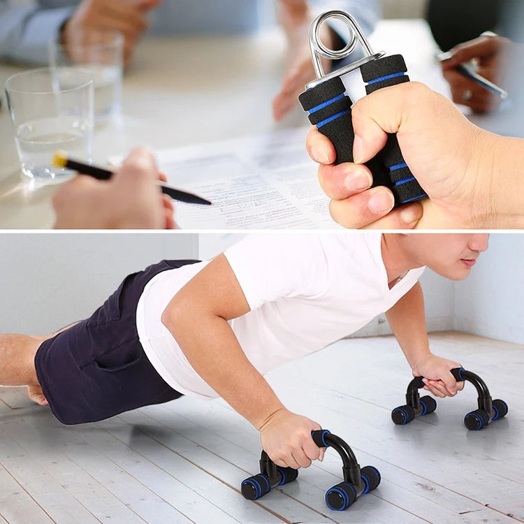 5-in-1 AB Wheel Roller Kit with Push-UP Bar Hand Griper Jump Rope and Knee Pad
