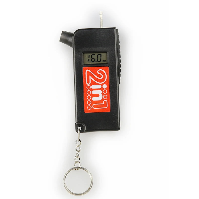 Measure Tire Tread Depth Gauge Key-Chain Mini Digital Tire Pressure Gauge for Car Bike