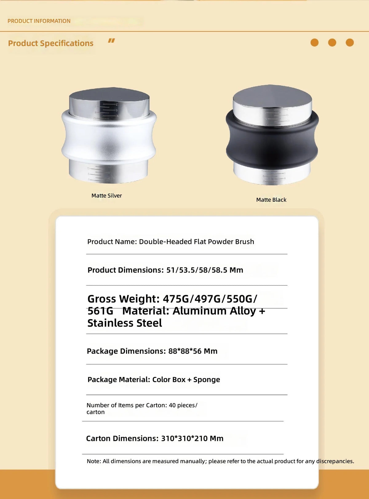 51mm 53.3mm Espresso Coffee Distributor Tamper 2 in 1 Stainless Steel Adjustable Double