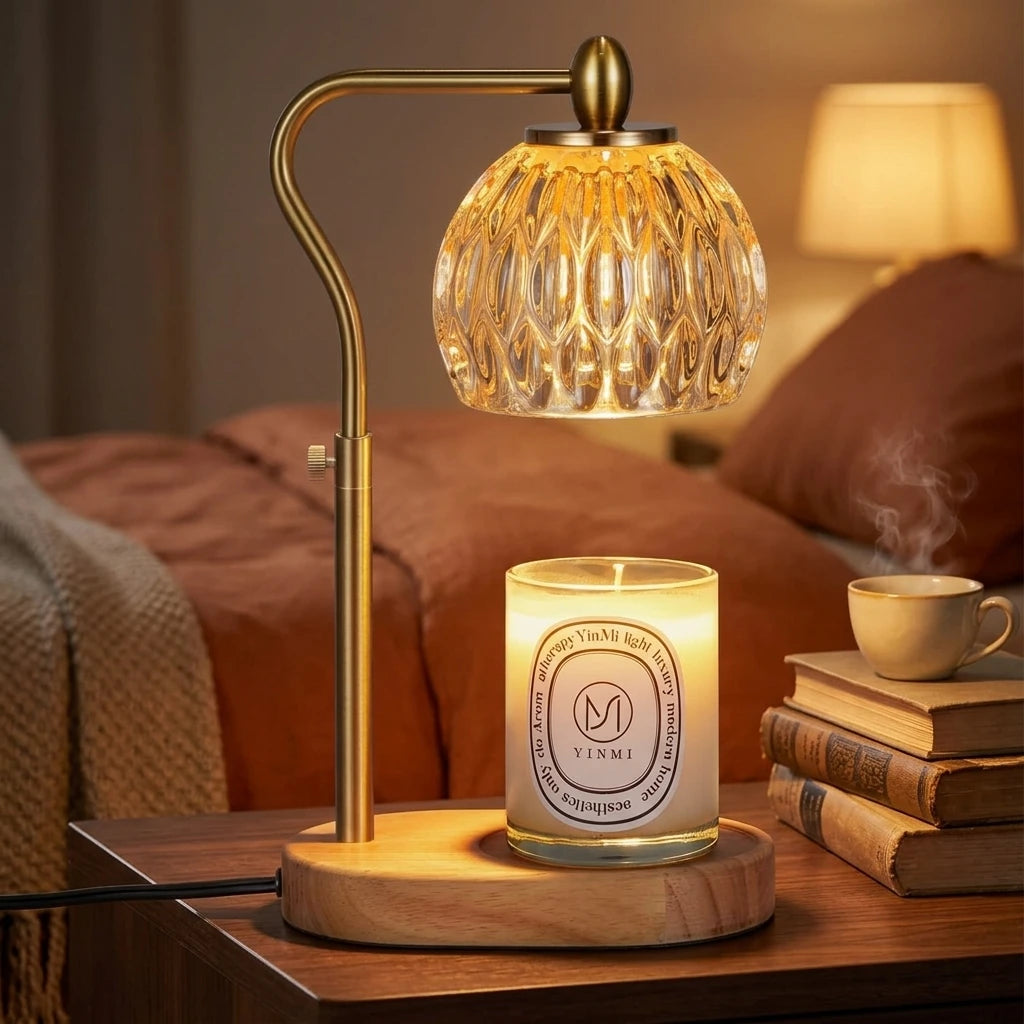 Candle Warming Lamp Flameless Candles Tinted Glass Warm Small Home Use Paraffin Wax