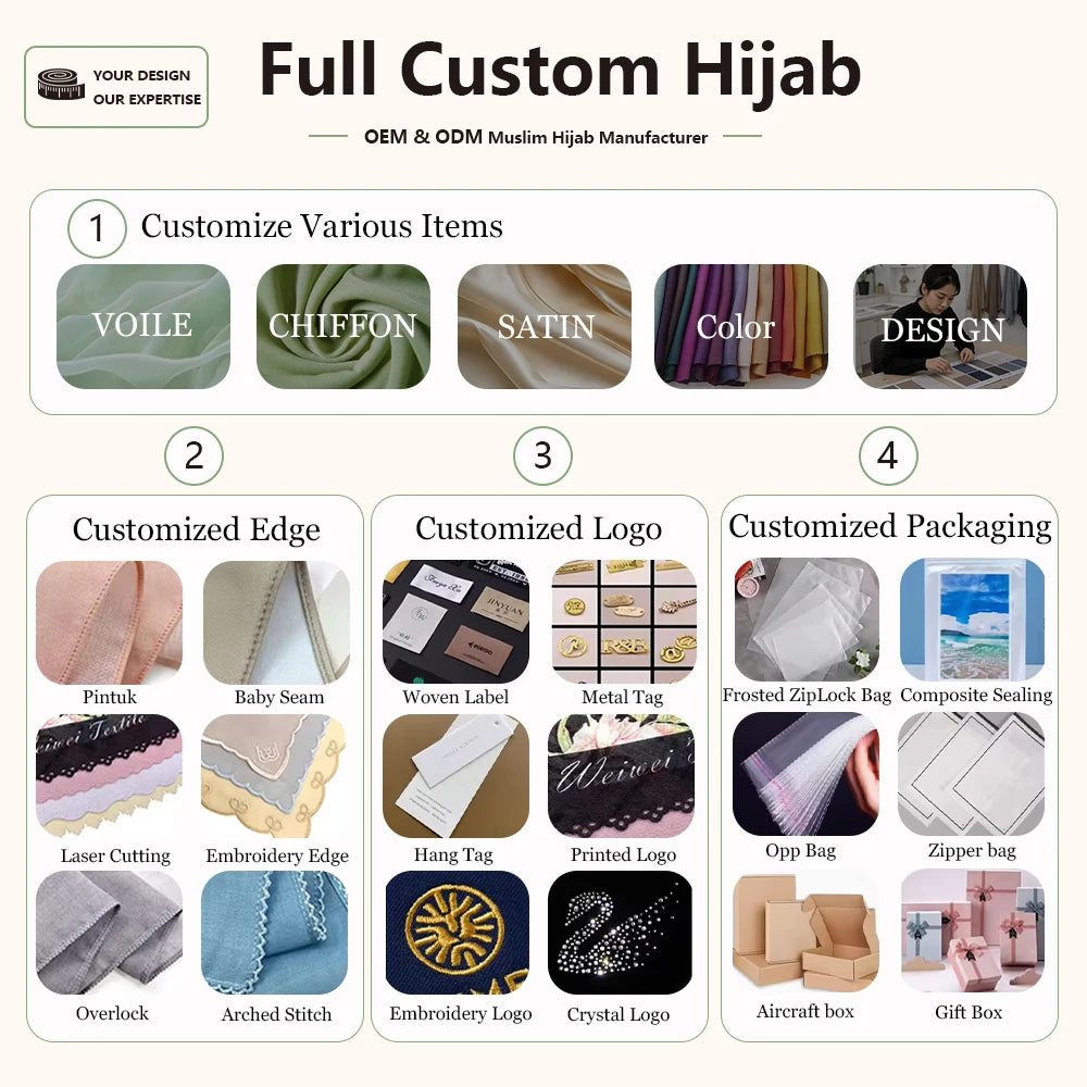 Womens Long Premium Plain Voile Hijab Delicate Lace Made Sheer Fabric Tudung Solid-Color