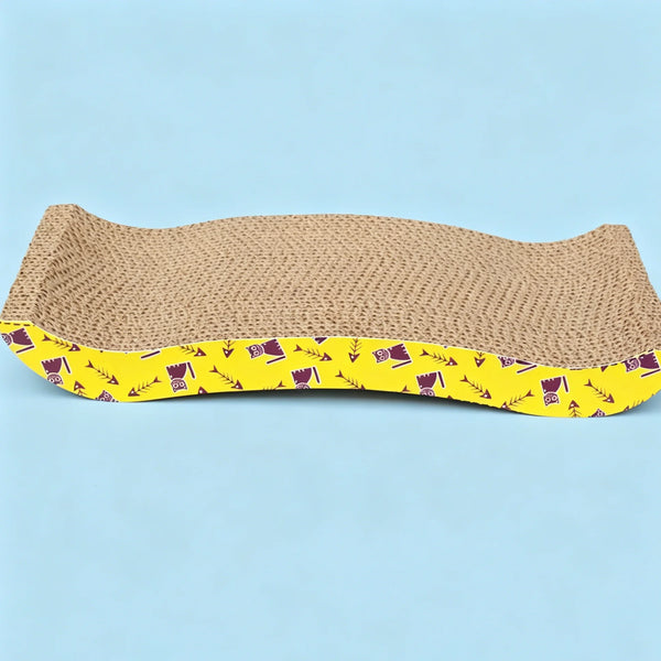 L-Shaped Vertical Cat Scratcher with Ball Toy, Full-Body Stretch Corrugated Cardboard Cat