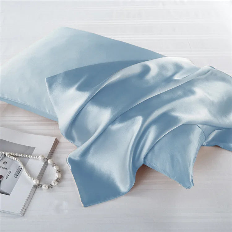 100% Mulberry Silk Woven Luxury Modern Rectangle Pillow Case Soft Silk Satin Fabric