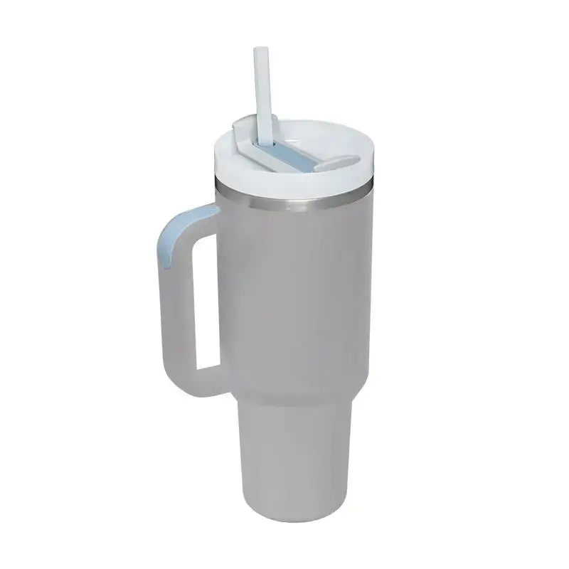 304 Stainless Steel 40oz Double Wall Vacuum Insulated Tumbler with Straw and Hand Grip