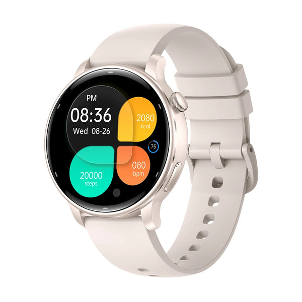 GPS Unisex Smart Watch 1.32inch AMOLED Screen Silica Gel 3ATM Waterproof Compass Fitness