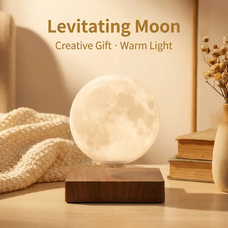 Anti Gravity Levitating Moon Lamp 3D Printing Auto-Rotating Floating LED Moon Light