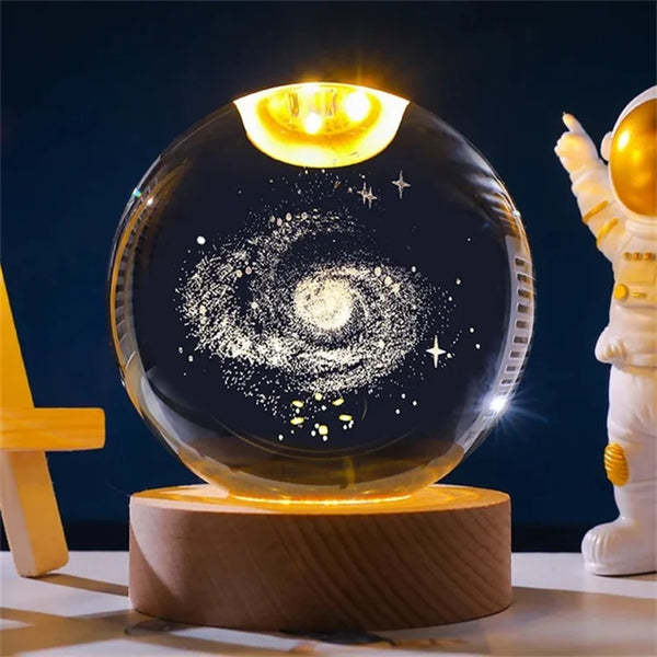 Projector 3D Night Lights Crystal Ball Music Box Customized Heart Rotate Animation Figure