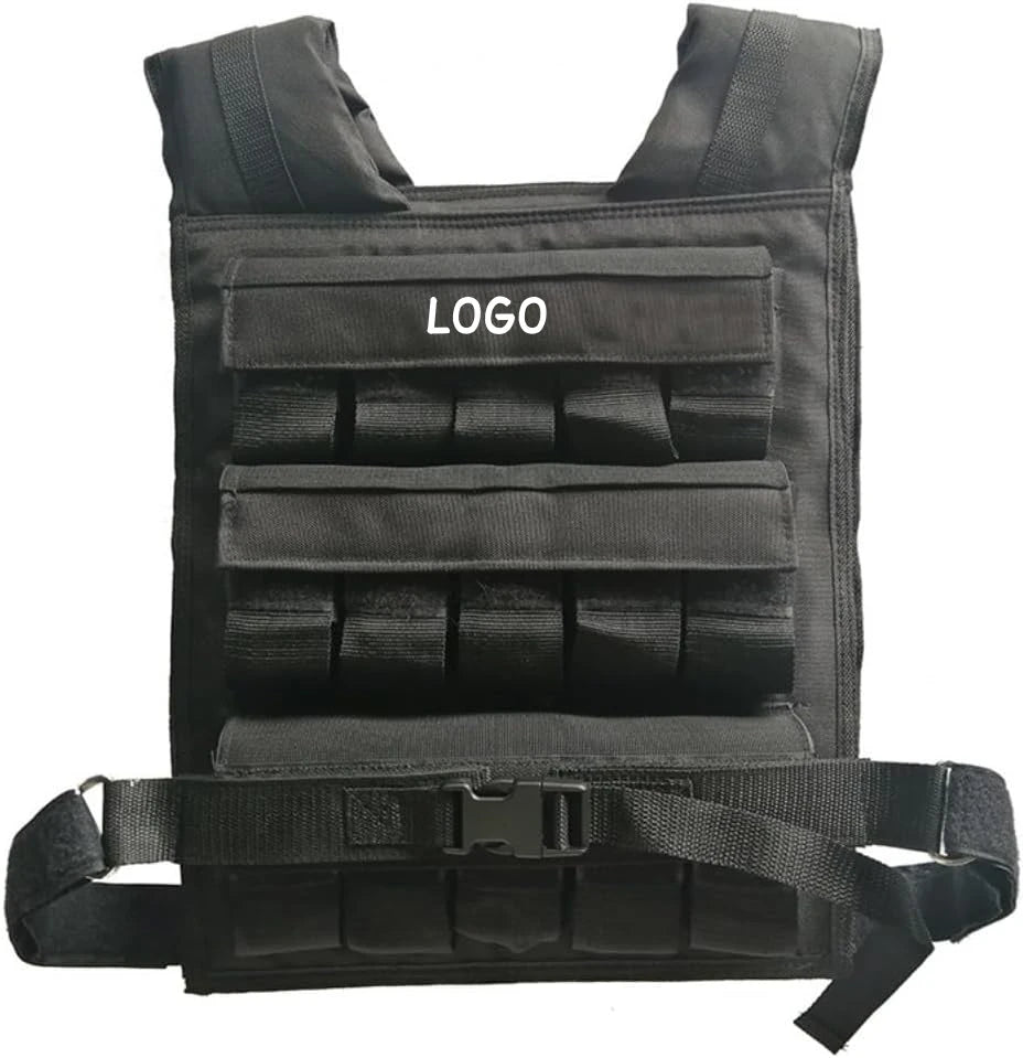 Customize Sport Oxford Cloth Weight Vest Adjustable 10KG 20KG 30KG Iron Blocks Strength