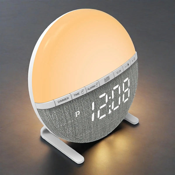Wake Up Light Table Digital Sunrise Alarm Clock Bedside Smart Light Custom Sleep Dimmable