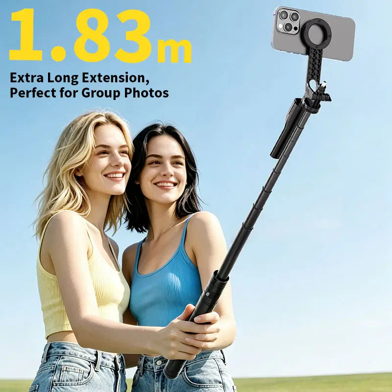 Gamegaga K53 Magnetic Selfie Stick Tripod 360° Rotatable Gimbal Anti-Slip Base Portable