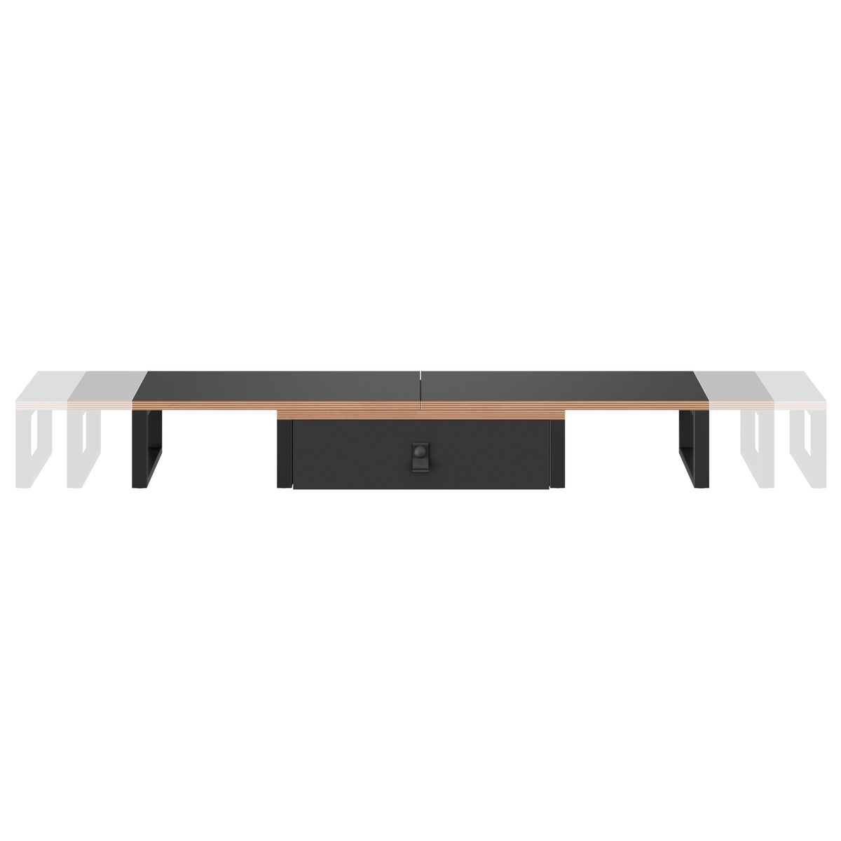 Wooden Desktop Organizer with Optional Drawer Computer Monitor Stand Desk Riser Laptop