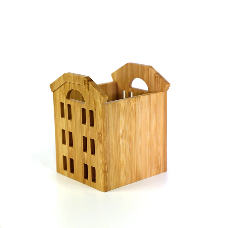 Creative Fancy Modern Recyclced Bamboo Wood Desk Organizer