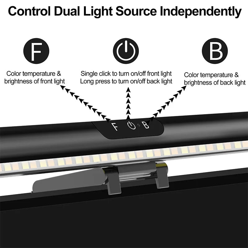 USB Powered LED Computer Light Bar Eye Protection Anti-Glare Dimmable Monitor Light