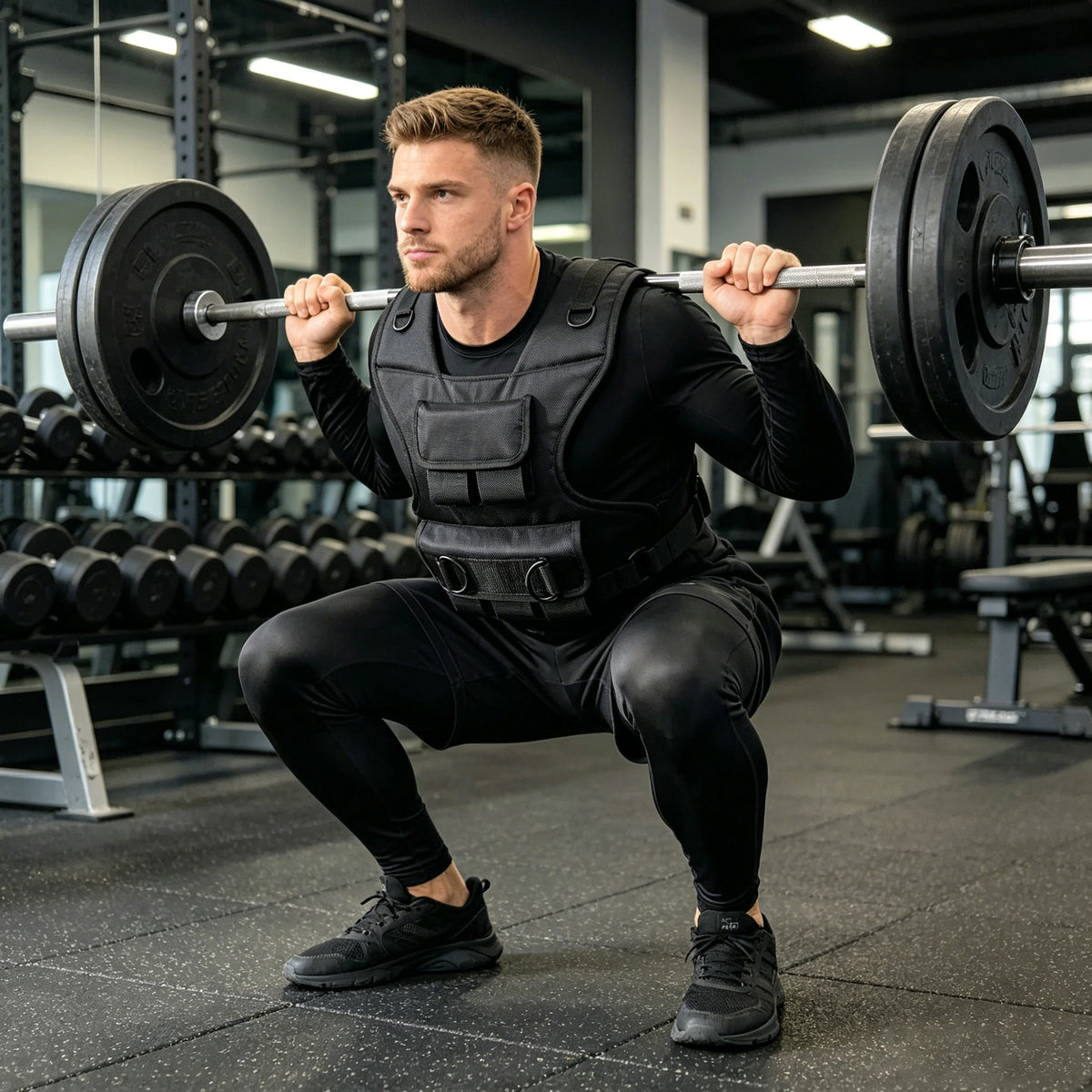 Custom Adjustable 11KG Polyester Waterproof Breathable Weighted Vest For Strength
