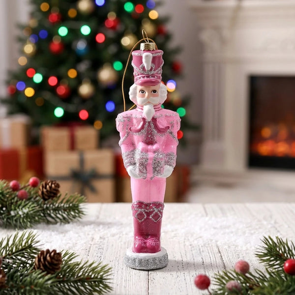 Hot Custom Glass Nutcracker Ornament Christmas Gift Hanging Ornaments Eco-Friendly