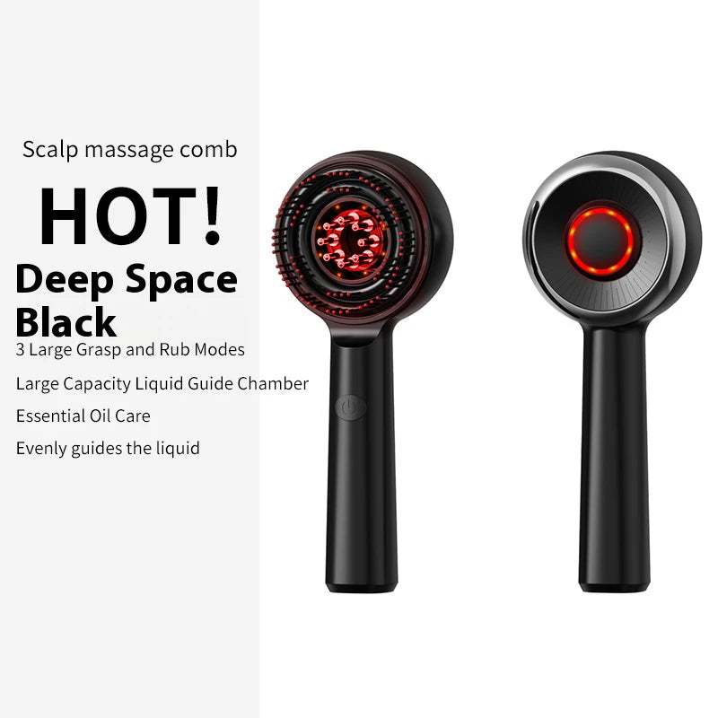 3-in-1 Electric Scalp Massager Comb with Red Light for Head Massage