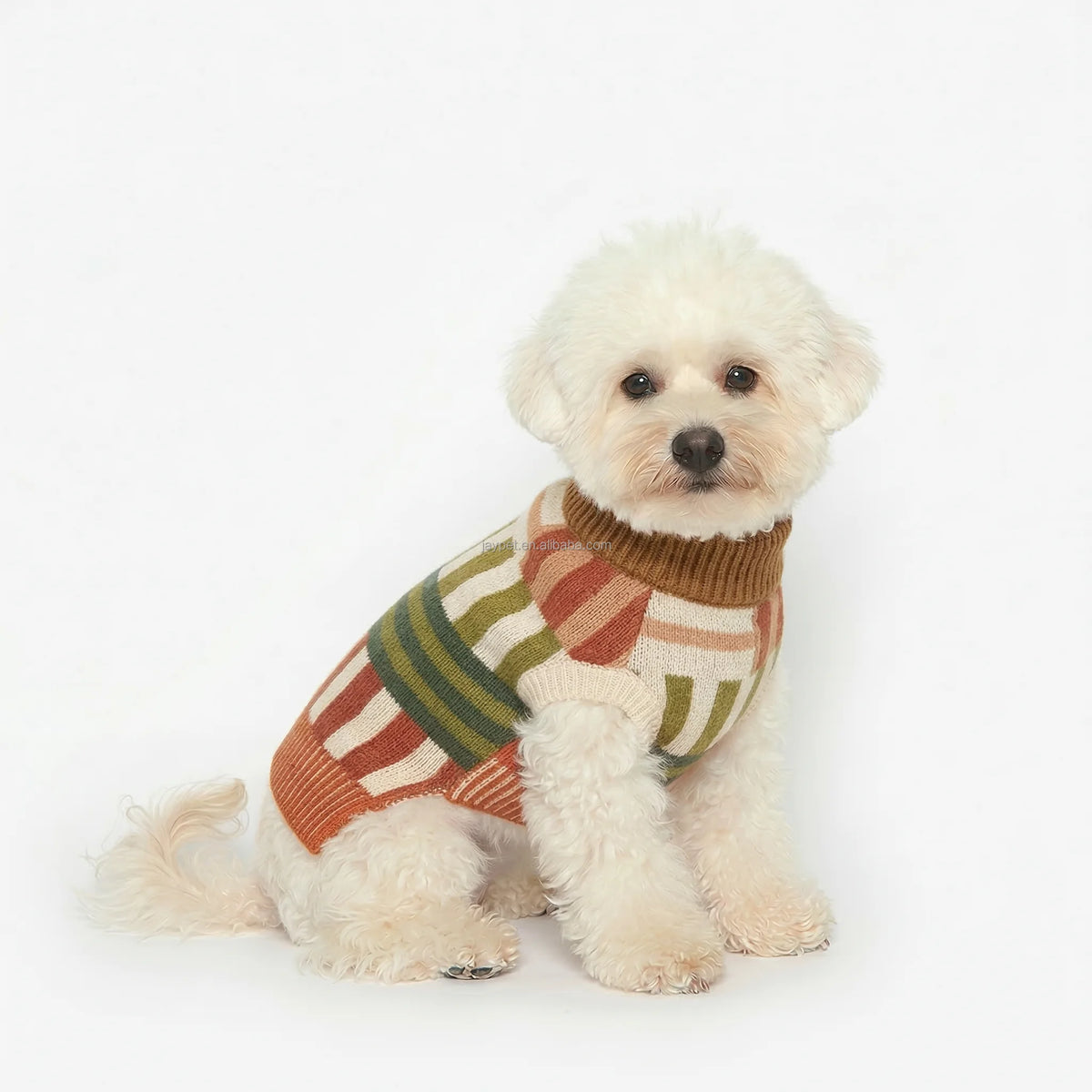 Color Block Knit Dog Vest, Modern Sweater Vest for Winter and Spring