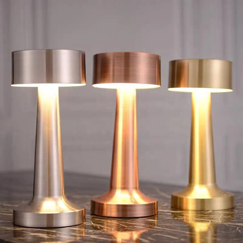 Light Luxury Mushroom Dumbbell-Shaped Table Lamp Bar Outdoor Restaurant Tabletop