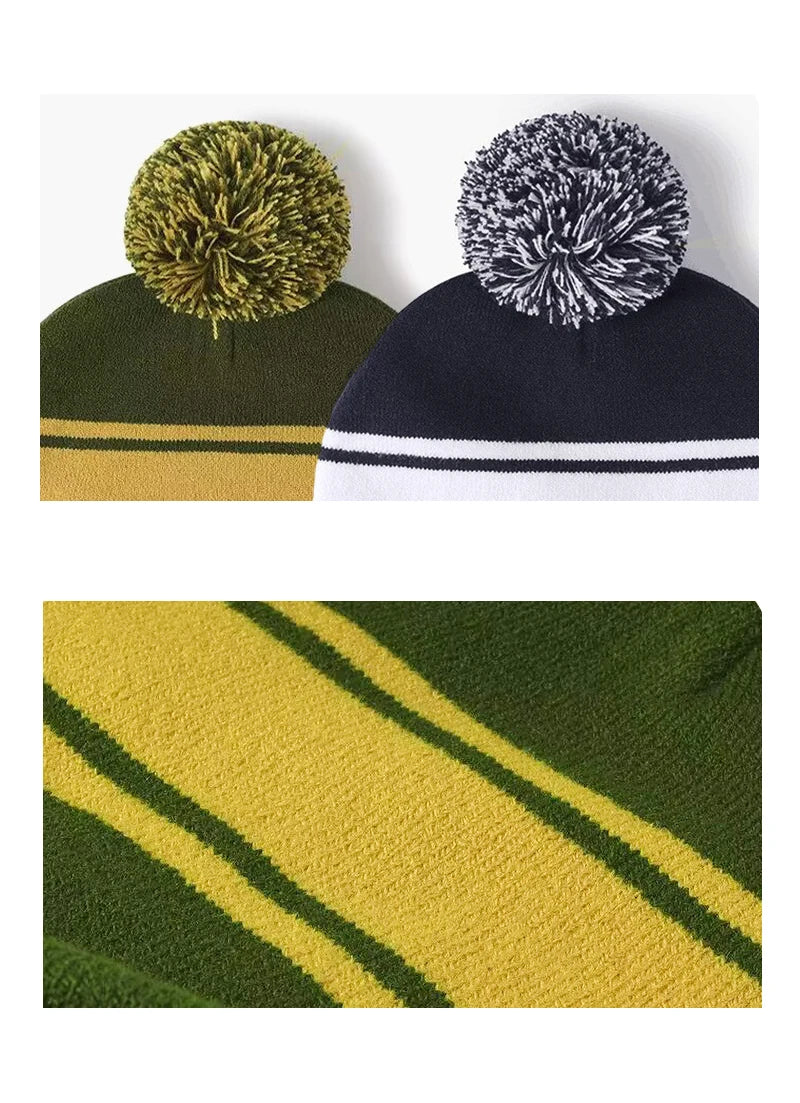 Elastic Knitted Hat Outdoor Cold Hat Jacquard Knitted Beanie for Autumn and Winter Warm