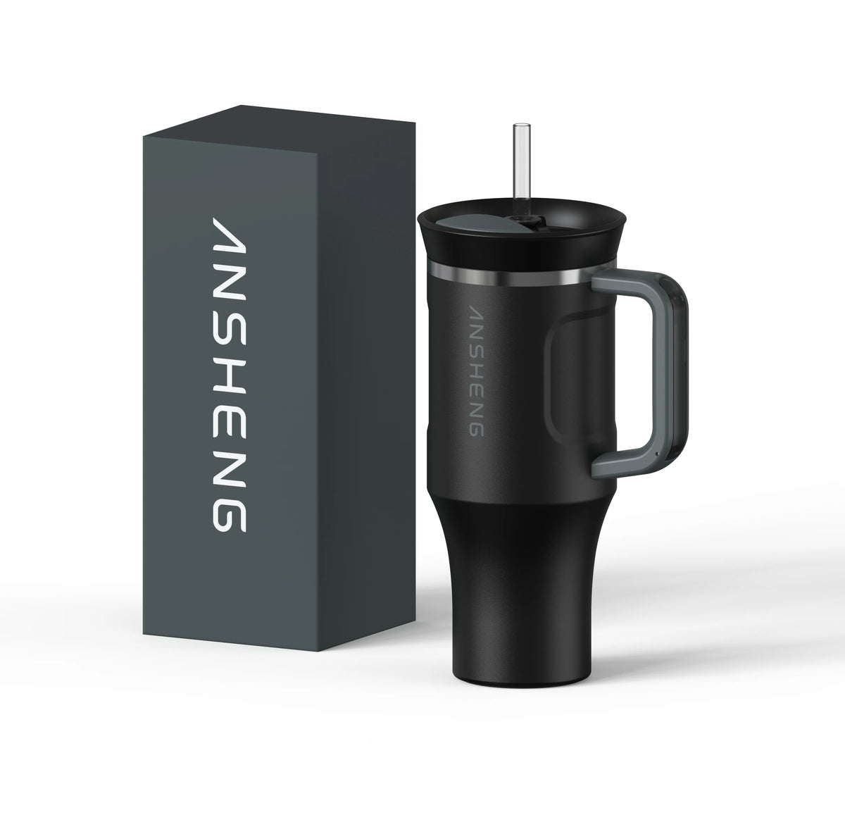 40oz Double Wall Vacuum Insulated Travel Mug Stainless Steel Tumbler Cup with Straw Lid
