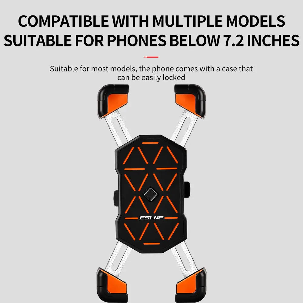 Bike Mobile Phone Stand Mount 360 Degree Adjustable Fit for 4.5-7.2 Inch Bicycle Phone