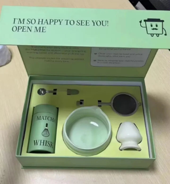 Customization Magnetic Closure Gift Box Professional Matcha Kit Luxury Japanese Chawan