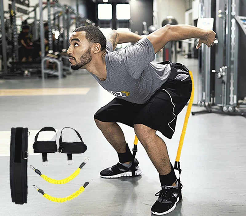 Vertical Jump Trainer Leg Strength Resistance Bands Set for Basketball Volleyball