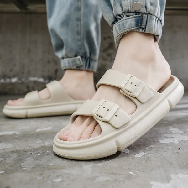 New Thick Bottom Cloud Slippers Unisex Soft Sole Slip On Slides Summer Outdoor Indoor