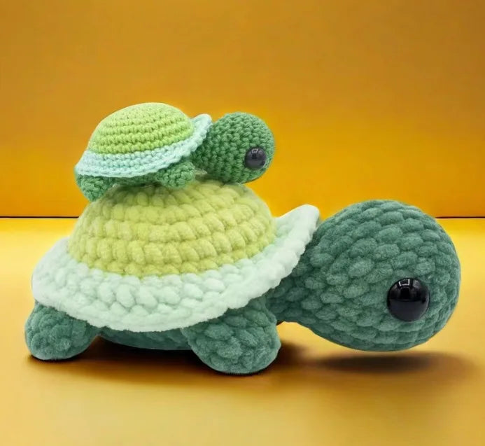 Beginner-Friendly Handmade DIY Crochet Kit Cute Sharks Dinosaurs Plants Wool Yarn Ages
