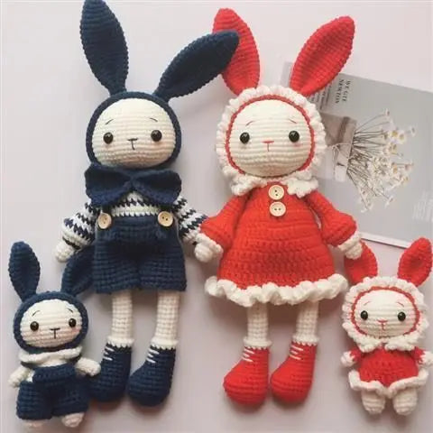 Crochet Kit Luxury Bunny Rabbit Beginner Kit Craft Kit Amigurumi Pattern for Her