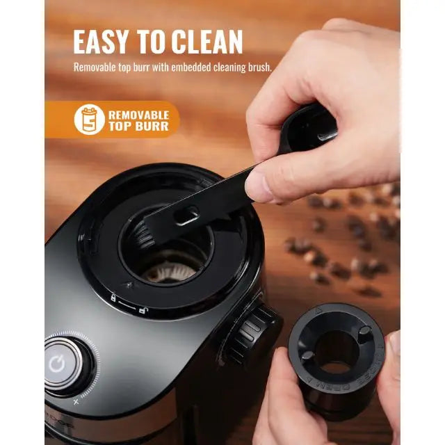 Molino De Cafe 32 Electric Grinding Display Black Timer Electric Coffee Bean Burr Grinder