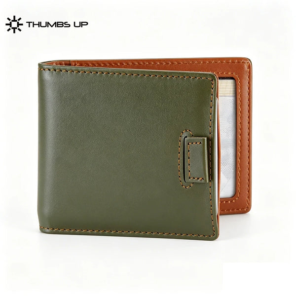 Blocking Slim Fold Closure Microfiber Leather Wallet Minimalist Men'S Travel Front Pocket
