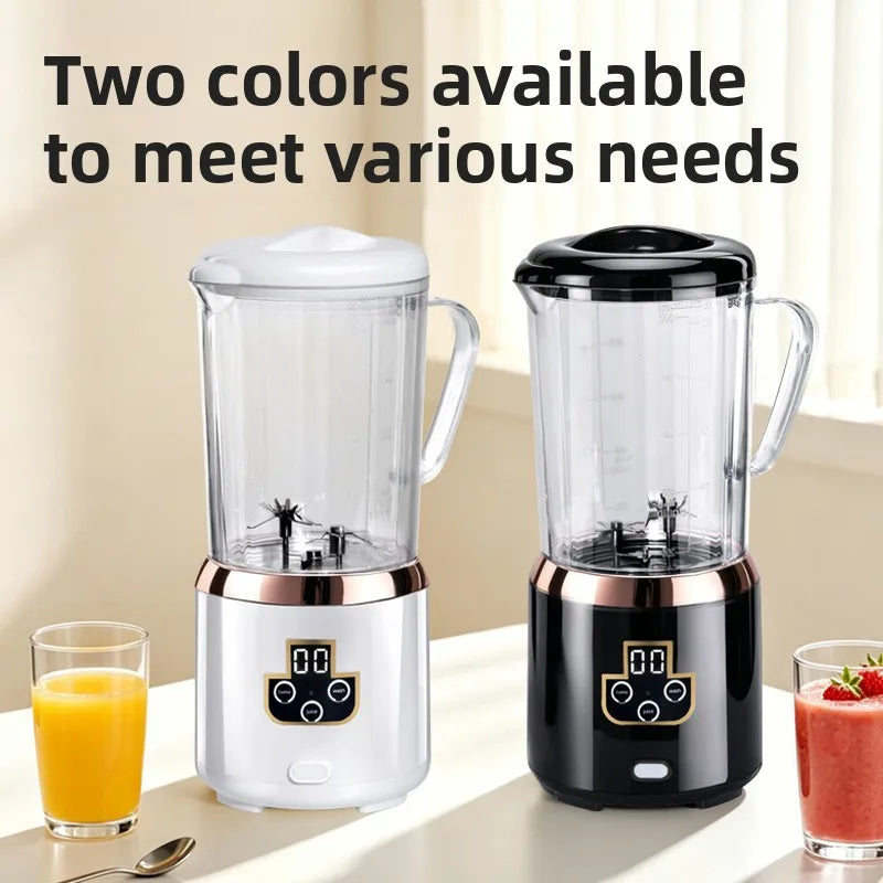 Household Rechargeable 1L Juice Blender Multi-Functional Fruit Smoothie Cup Portable