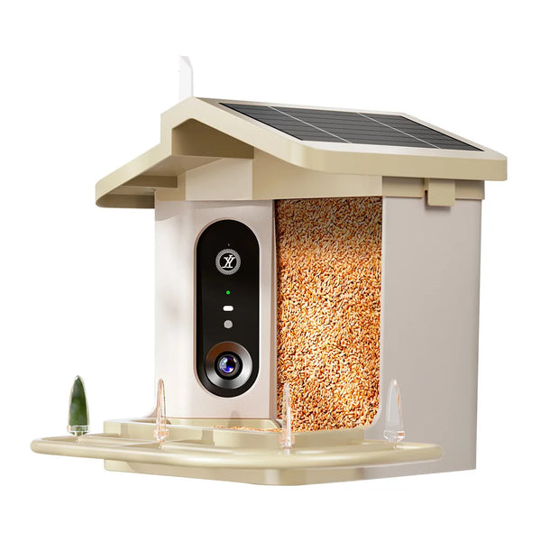 4K Smart AI Bird Feeder with Ultra HD Camera, Bird Recognition, Low-Food Detection