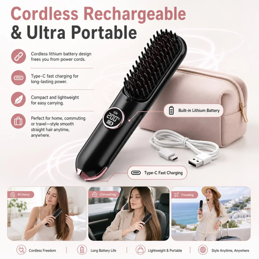 Torlin LED Display Negative Ion Anti-Static Hair Styler Tools Frizz-Free Smooth Hair MCH