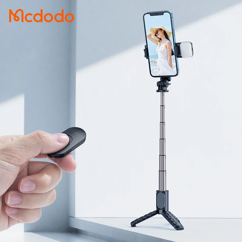 Selfie Stick Tripod Singe Fill Light Lamp All 3 in 1 Aluminum Wireless Remote Selfie