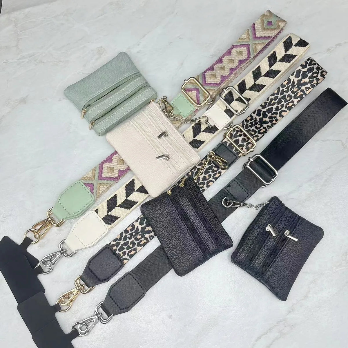 Cross Body Phone Lanyard With Zipper Wallet Anti-Lost Adjustable Mobile Lanyard Guitar