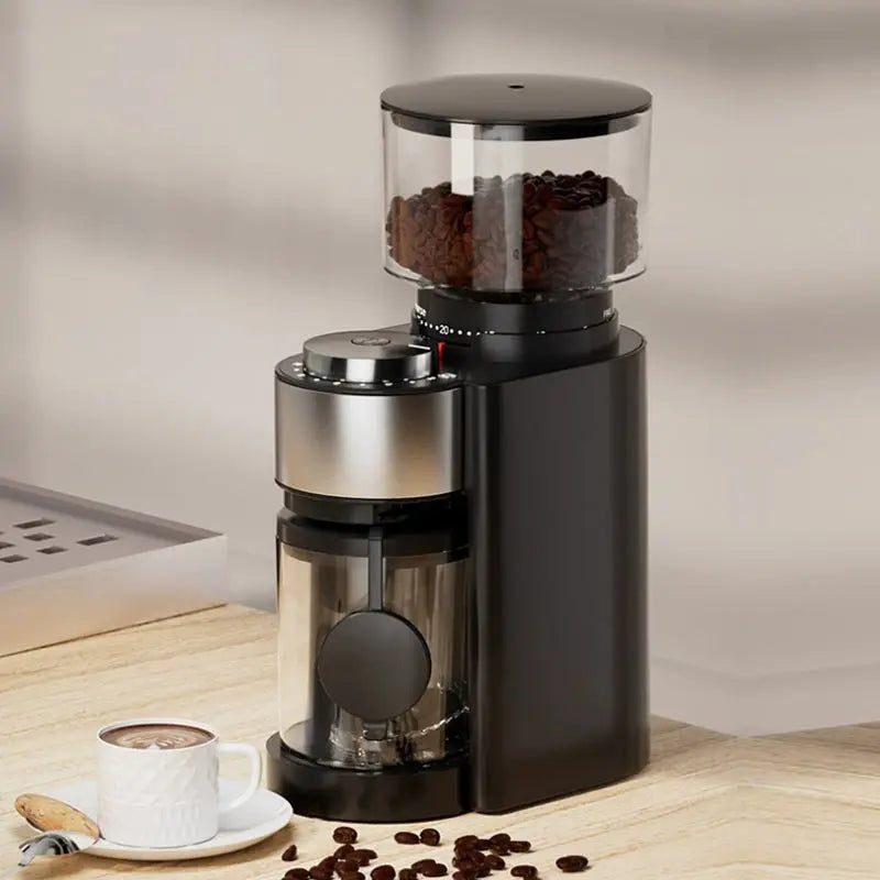 Made in China Automatic Plastic Black Mills Burr Coffee Grinder Electric Professional