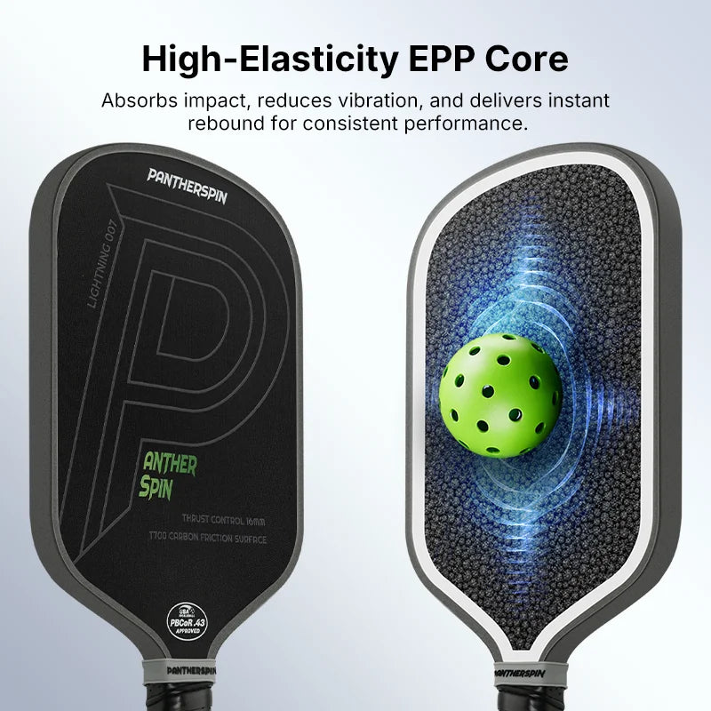 Carbon Friction Surface Pickleball Paddle Set 16MM GEN5 with Enhanced Spin Control