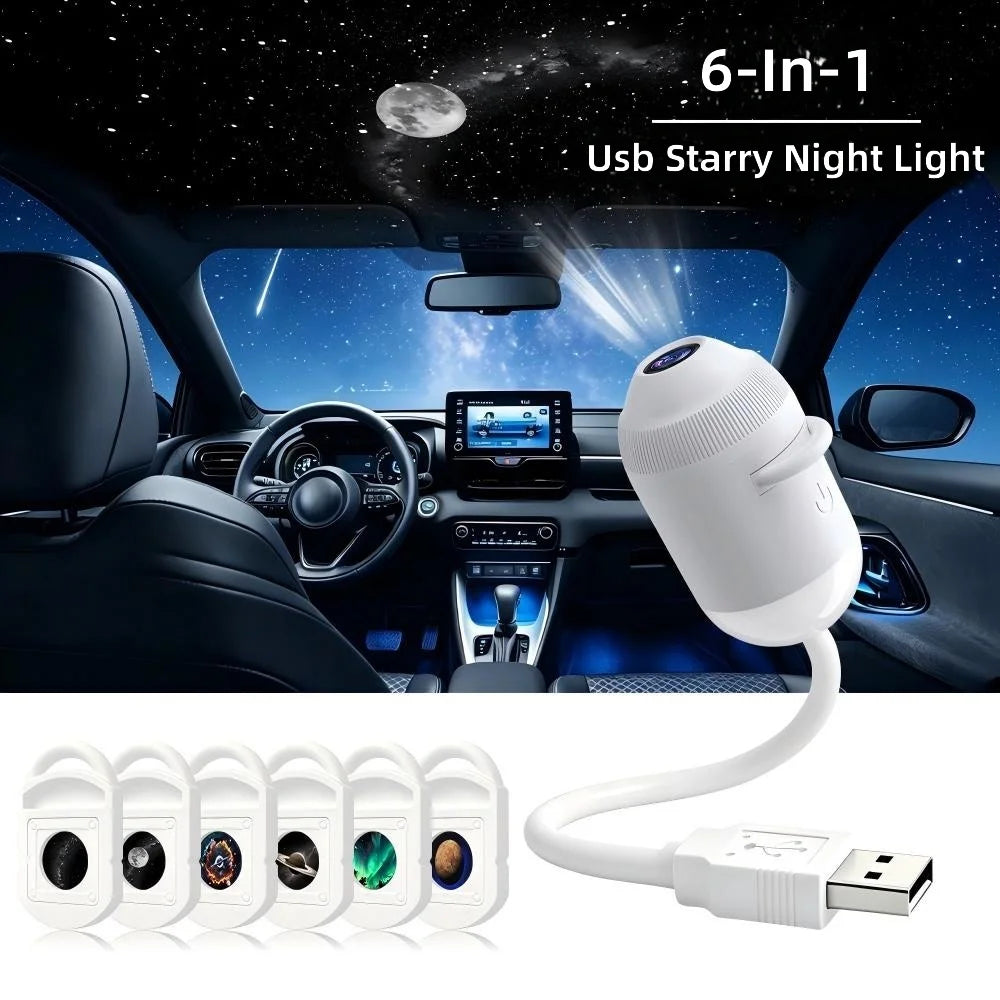 Premium G303 USB Starry Sky Galaxy Projector Lamp Romantic LED Night Light for Car