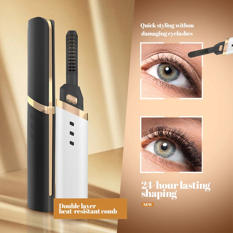 USB Charging Plastic Electric Heated Eyelash Perm Lifting Curlers with 24-Hour Lasting