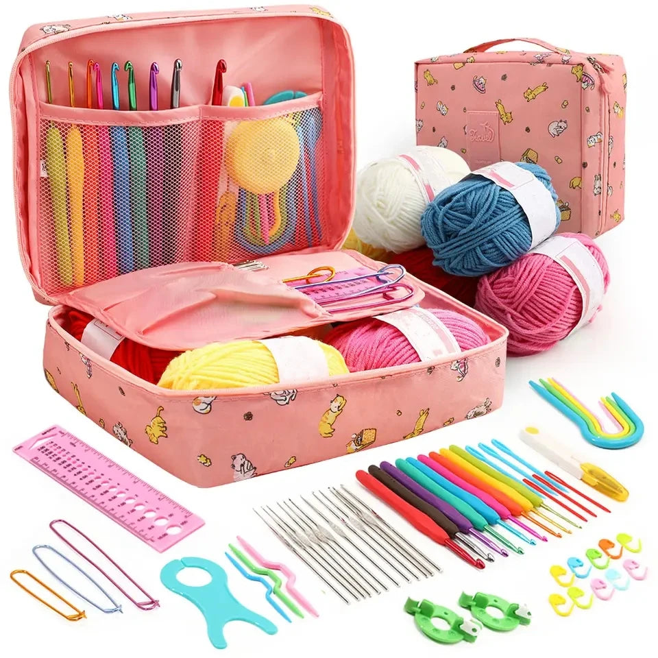Full Crochet Starter Kit for Beginners Adults Crochet Hook Set With Case