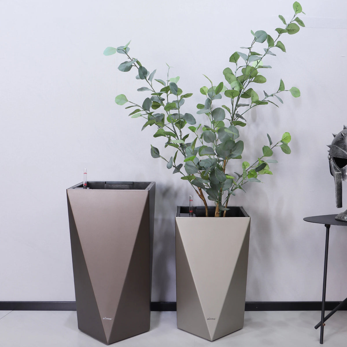 Square Cylinder Flower Pot Planter With Self-Watering Function For Home Office