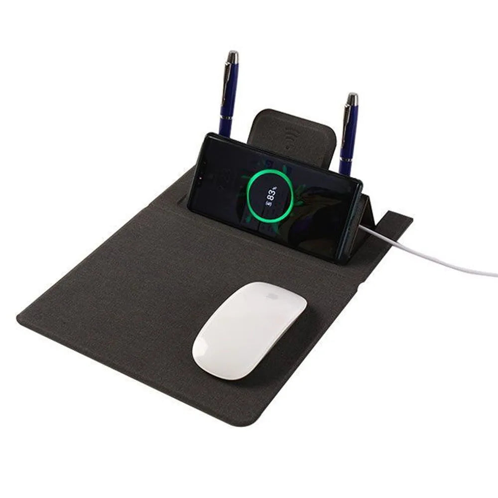LG6041 Top Sale Office Style Custom Personalized 10W Fast Wireless Charge Mouse Pad Desk