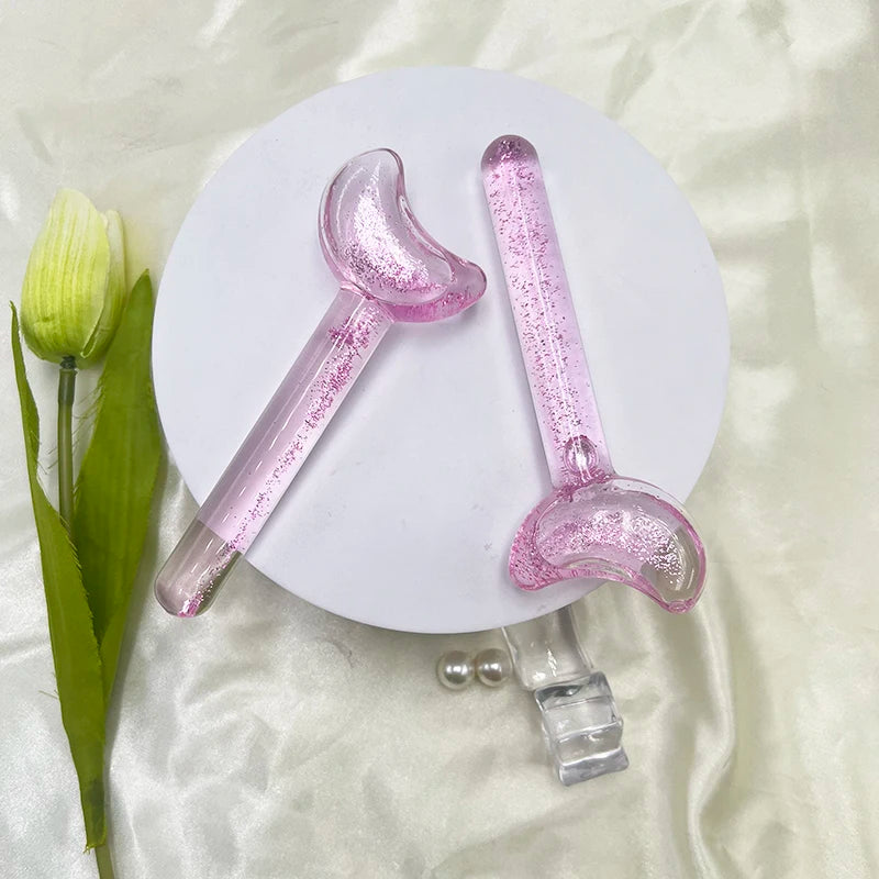 Ice Globe Facial Roller Massage Beauty Care Moon Shape Cooling Energy Ice Ball Facial