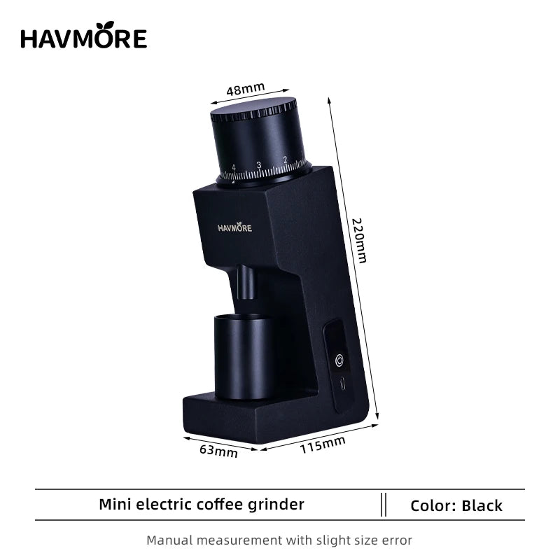 Portable Mini Dual Disc Grinding 48mm Conical Burr Electric USB Coffee Grinder M98