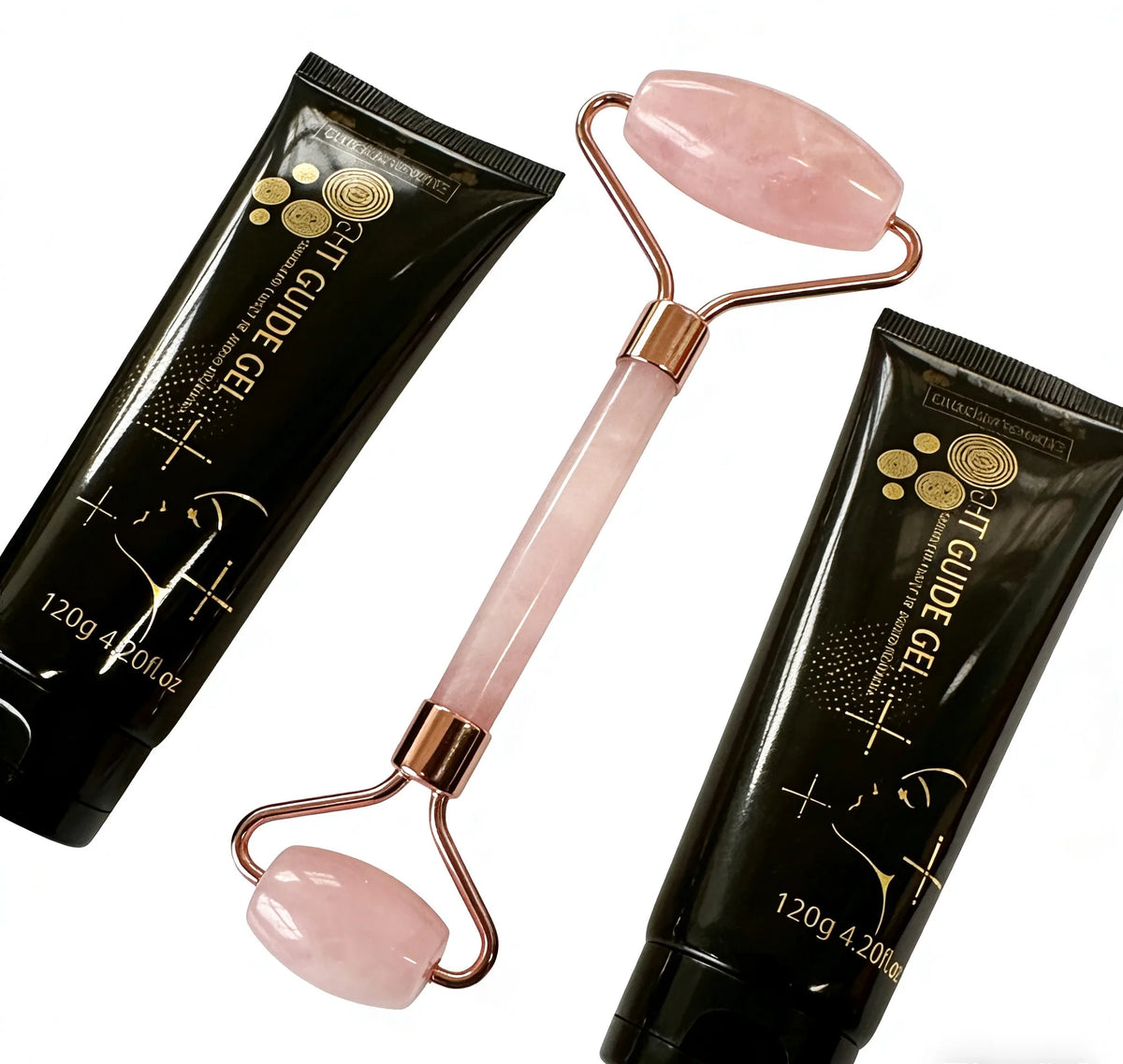 Rose Quartz Face Roller and Gua Sha Tool for At-Home Facial Massage