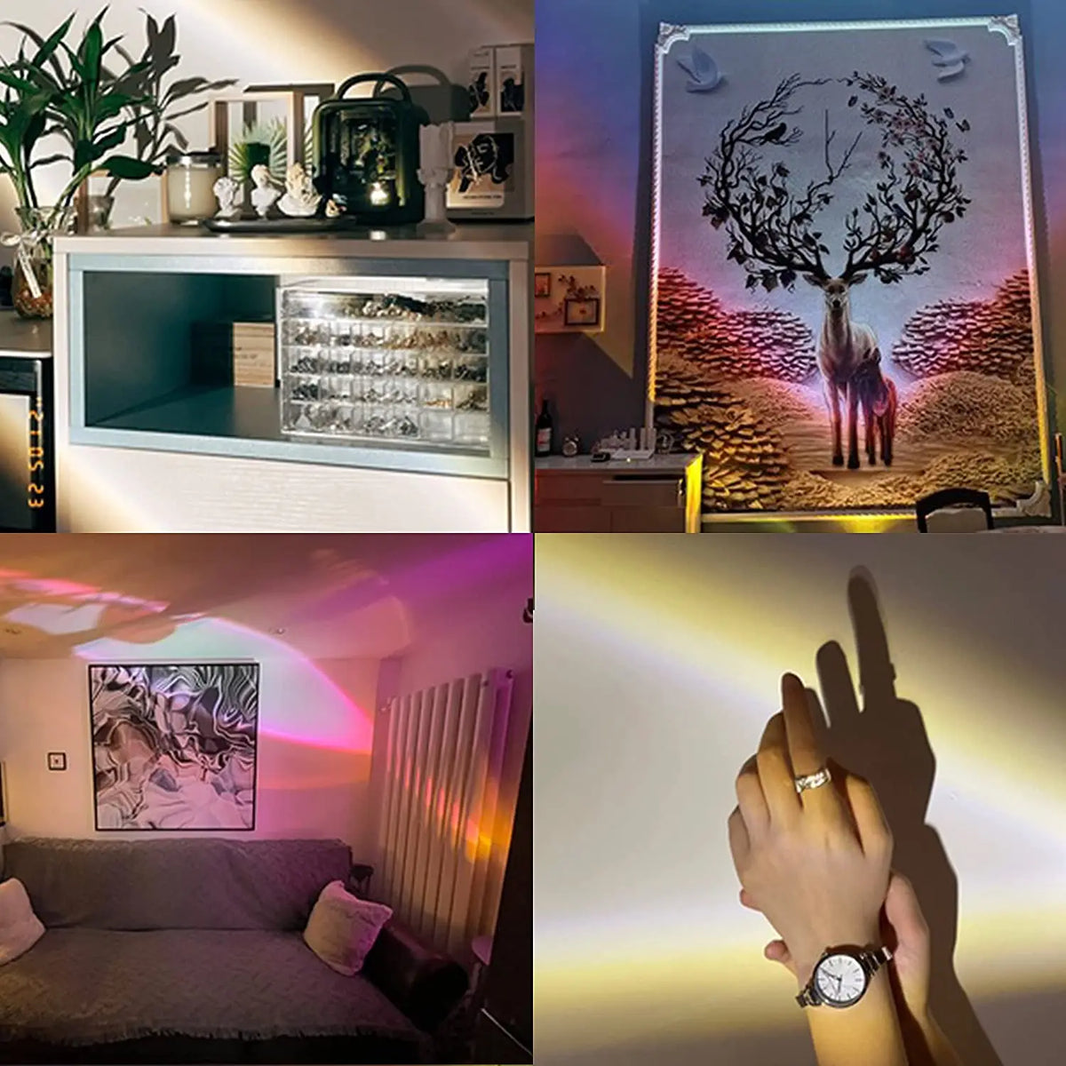 Sunset Projection Lamp, Adjustable Bedroom Decor Night Light Projector, 180 Degree